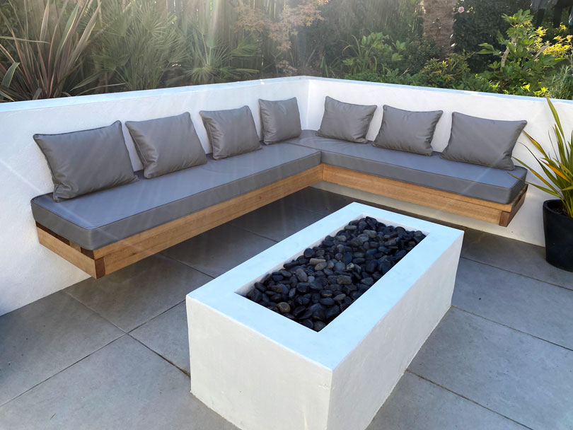 Shaped Bespoke Outdoor Cushions are no problem!
